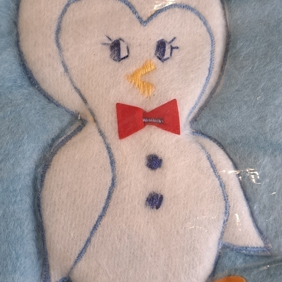 Vintage New Old Stock Quiltex Downlon Quilted Baby Blanket & Pillow Blue  Rare - Picture 2 of 10